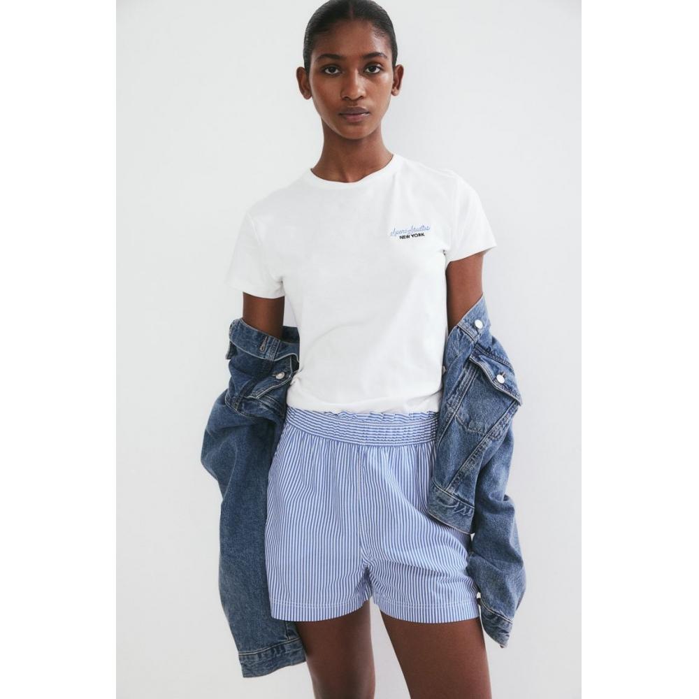 

Облегающая хлопковая футболка HM Белая Sport Studios