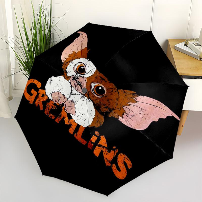 

Gremlins, Mogwai Themed Automatic Opening and Closing Umbrella, Compact Travel Umbrella, Lightweight and Portable, Suitable for Beach Commut