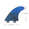 UP SURF Double Tabs Surfboard Fins, Medium G5 Size, FCS, Set of 3, G5 Surfboard Fins (Blue G5)