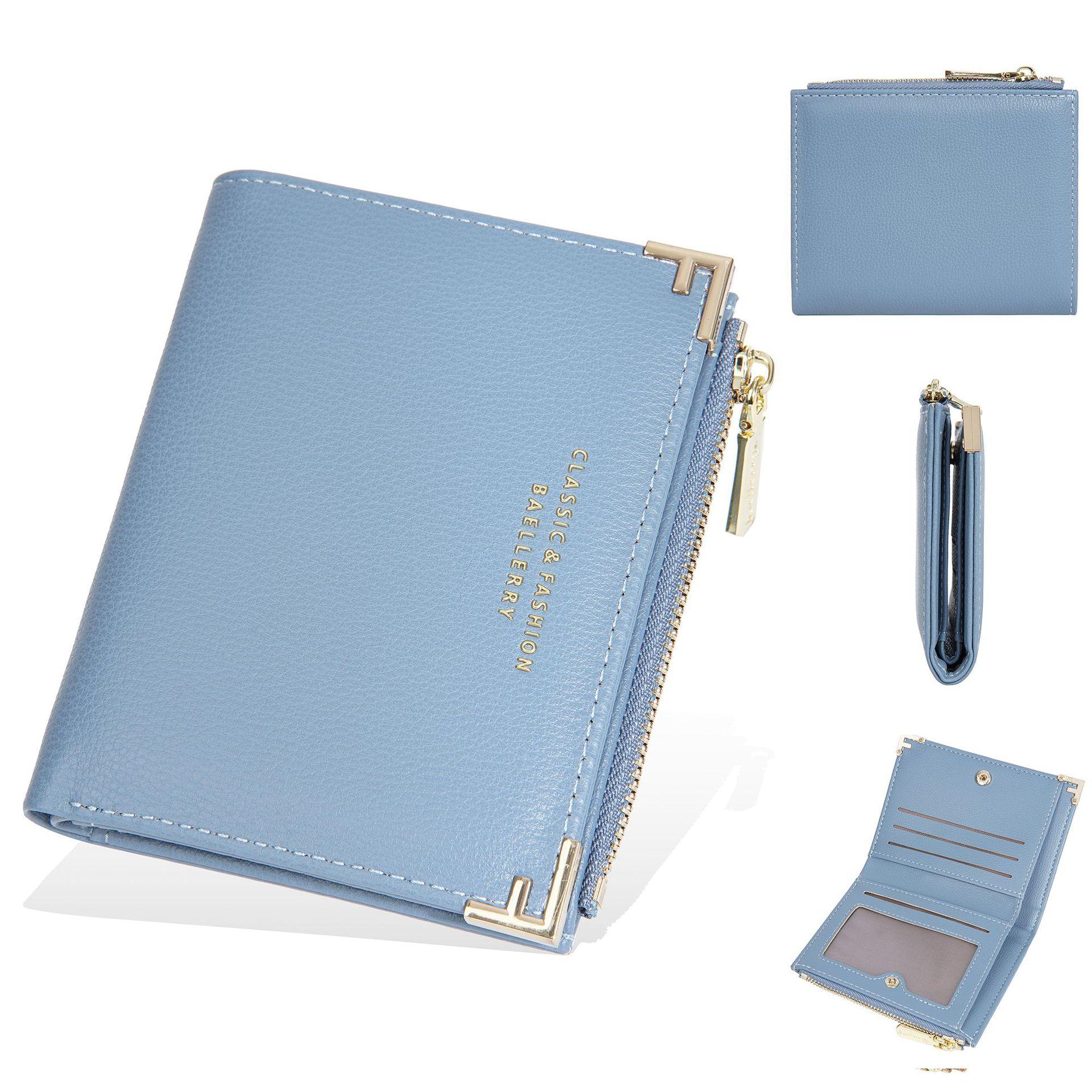 Wallet lady lady wallet short multi-card zipper bag change bag womenwallet one size синий 1290₽