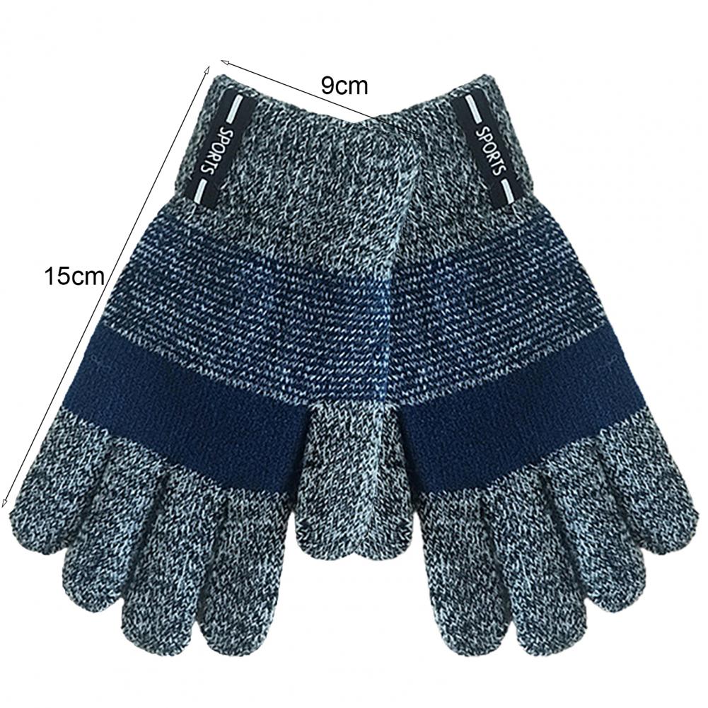 Knitted Thicken Kids Gloves Winter Keep Warm Children Baby Plush Furry Full Finger Mittens Soft Gloves for 7-11Years