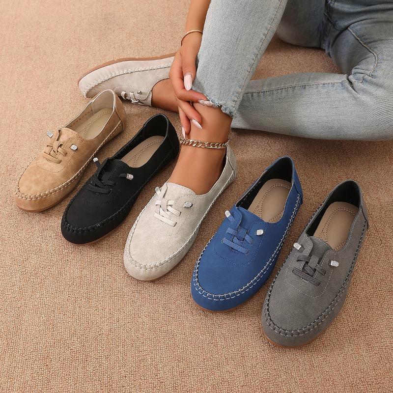 Casual Shoes Wholesale Large Size Retro Single Shoes Women's Lace-up New Middle-aged and Elderly Mother Shoes Fashion Spring and Autumn