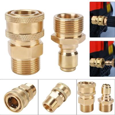 3/8 Zoll Stecker auf M22 Stecker Fitting Set Hochdruckreiniger Kupplung Schnellverschluss 14,8 mm