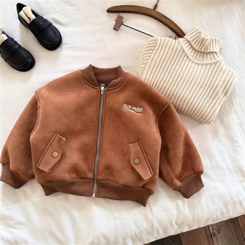 Autumn and Winter Children's Fleece Thick Warm Coat for Boys and Girls