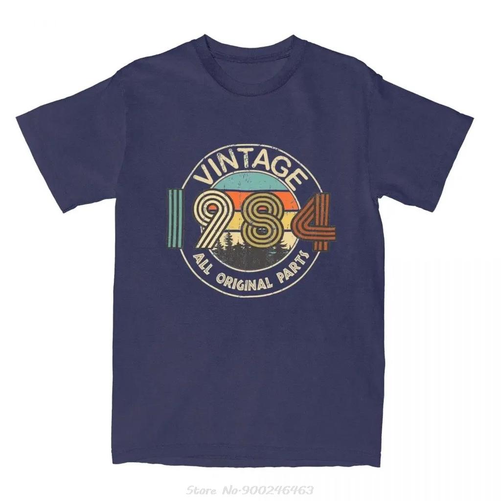 Vintage 1984 All Original Parts Tshirt Unisex Cotton Vintage T Shirt Summer Cotton Short Sleeve Tops Fashion Casual Tshirt Tees