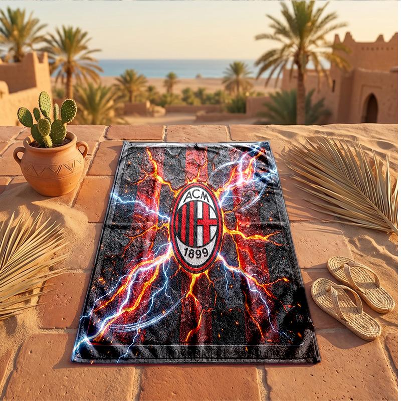AC Milan Print Microfiber Beach Towel Quick Dry Absorbent Large Towel For Beach Swimming Travel