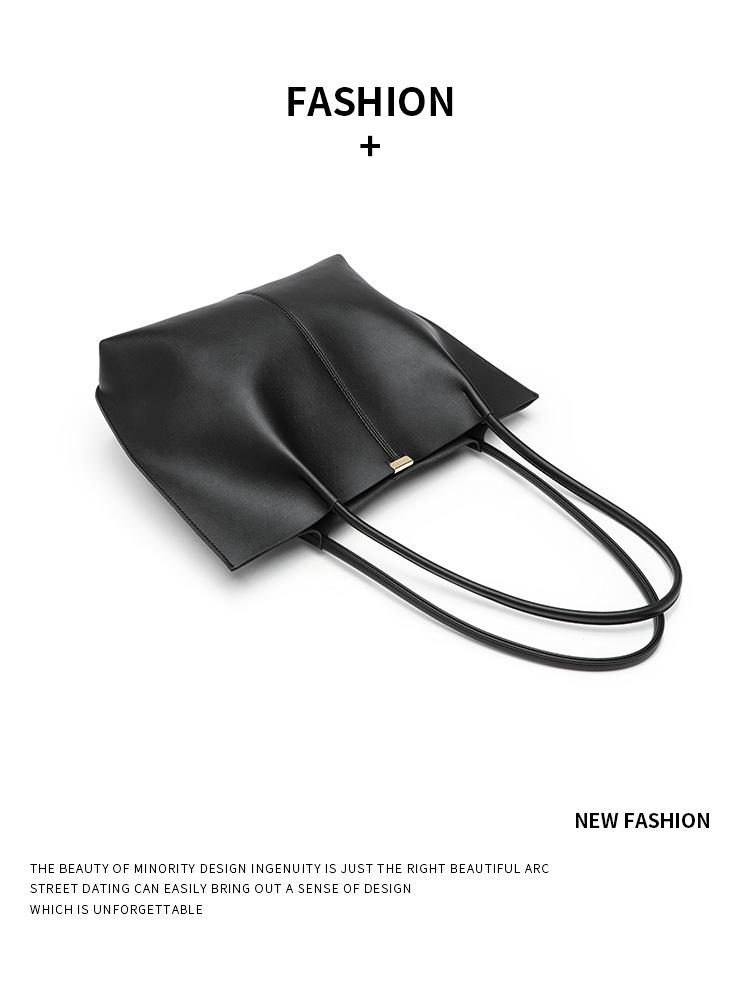 2025 Retro Korean Style Women's Large Capacity Commuter Tote Bag - Mother-Child Shoulder Bag