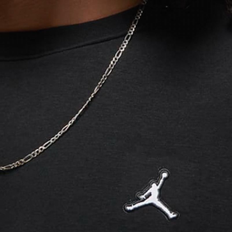 Jordan Essentials Fleece Crew Pullover Sweatshirt Black Men Streetwear DQ7520-010