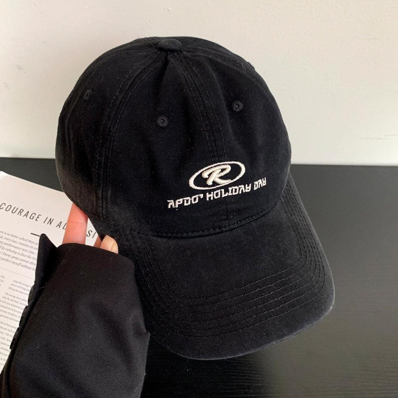 Spring And Summer Letter Embroidery Baseball Cap Female Face Peaked Cap Versatile High Quality Fashion Hat