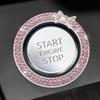 Car Engine Start Stop Decoration Ring - Car Engine Start Button Ring | Rhinestone Dot Engine Start Stop Button Ring | Push Start Button Ignition