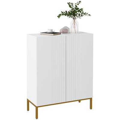 Shoe Cabinet 20 Pairs, Modern Shoe Cabinet with Soft-close Doors, Adjustable Shelves, White
