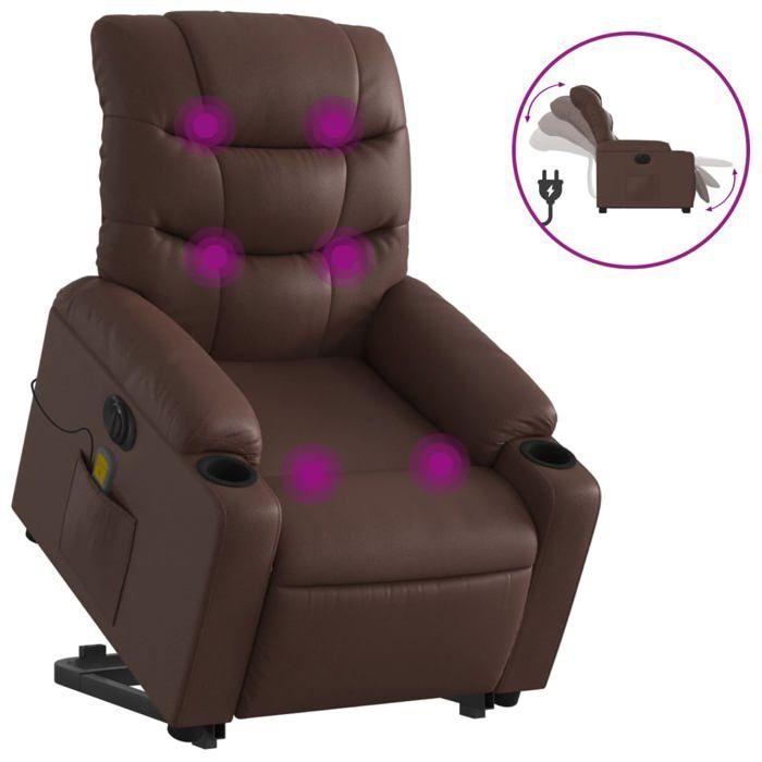 VidaXL Electric Massage Recliner, Relaxation Chair with Adjustable Backrest and Footrest, Salon Seat 3206622