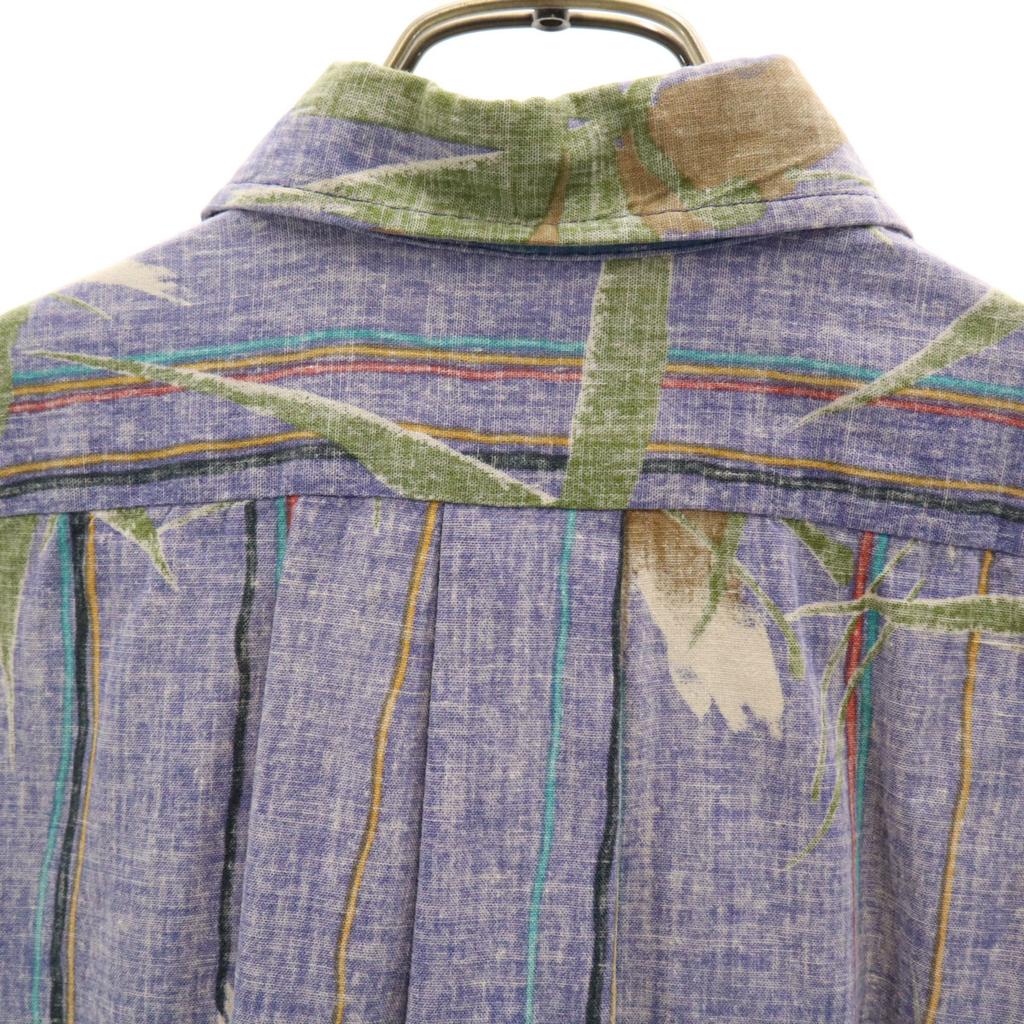 MARK RAYSTEN Reverse Print Palm Tree Pattern Short Sleeve Aloha Shirt Men's Used