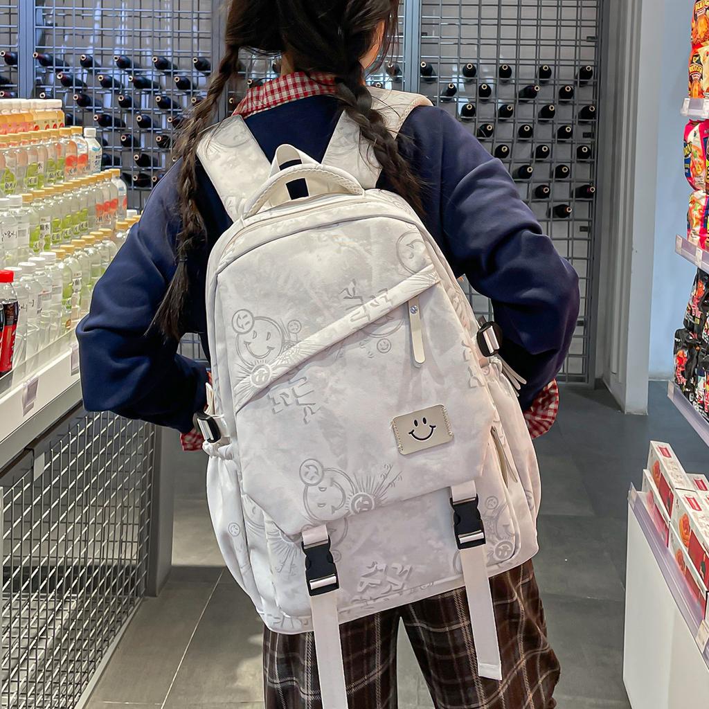 Schoolbag new backpack unisex large capacity lightweight student bag trendy fashion versatile leisure travel backpack