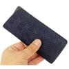 Indenya Eyeglass Case 4203 Navy Deerskin Ichimatsu Pattern Black Lacquer 16x7.3cm