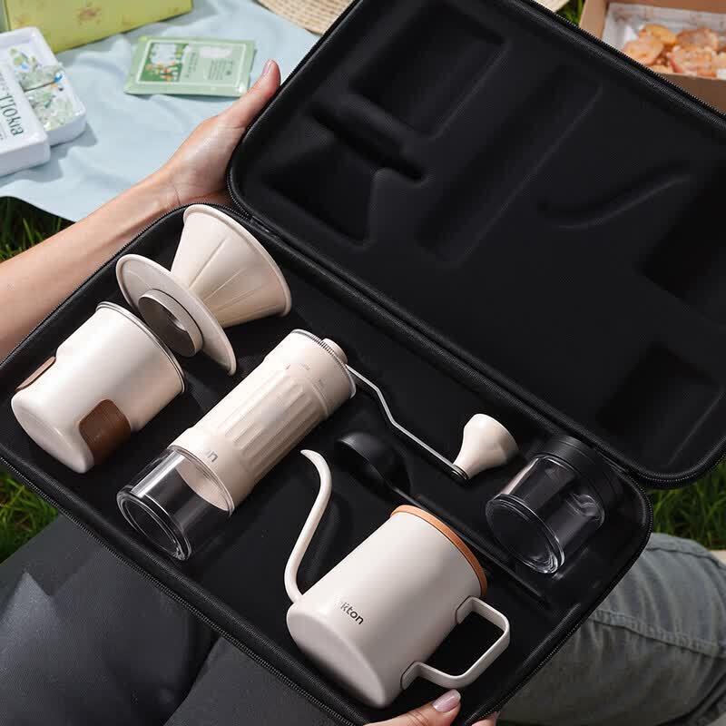 Cliton Hand Coffee Grinder Pour-Over Set