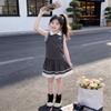 Girls' summer sports suit 2026 new style, children's huge and beautiful sleeveless pleated skirt, girls' fashionable summer style