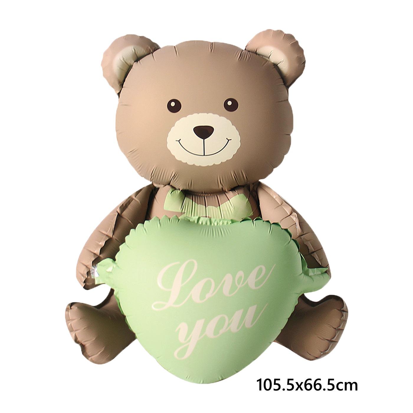 

3D Matte Standing Bear Foil Balloons Assembling Boy Girl Baby Bear Ball Wedding Birthday Party Decor Baby Shower Gifts Supplies Other
