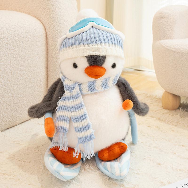 Pinguin Plüschtier mit Skateboard-Design für Kinder und Jugendliche Geschenk