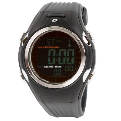 [Arias] Radio Solar Digital Dash Watch Waterproof Multifunctional Backlit Inverted LCD Urethane Belt ADWW18108RCSOL-04 Men's Black