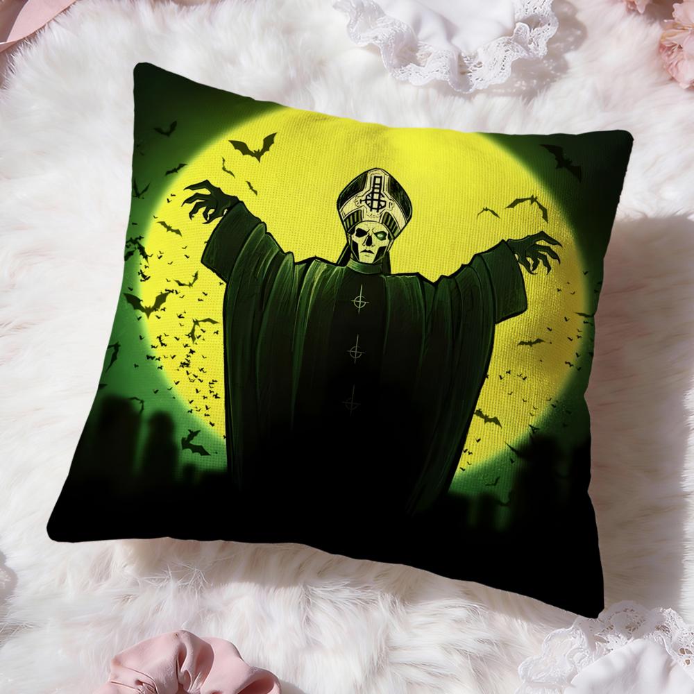 cool band Ghost Cushion Cover Premium Comfort Reversible Pillow Cove -Two in One Design for Any Room & Car Interior
