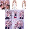 Stunning Danganronpa Junko Enoshima Cosplay Wig With Cute Bear And Bunny Hairclips