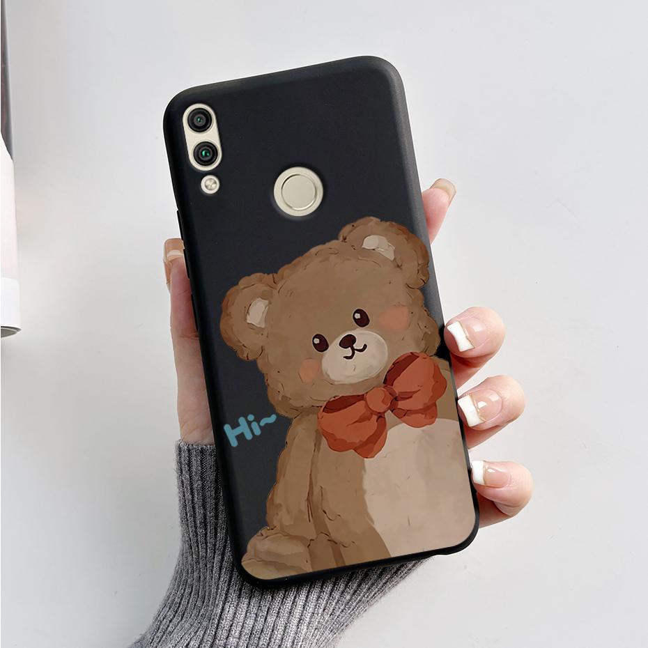 For Huawei Honor 8X Case Honor 8A 8C 8S Cover Cute Rabbit Panda Painted Soft TPU Phone Case For Honor 8A 8C 8S 8X Honor8X Fundas