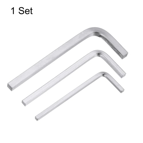 uxcell 3-Piece Set of L-Shaped Square Head Wrenches, 3mm/4mm/5mm, Carbon Steel L-Key 4-Point Metric Bolt Wrenches for Basic Household Repair DIY Proje