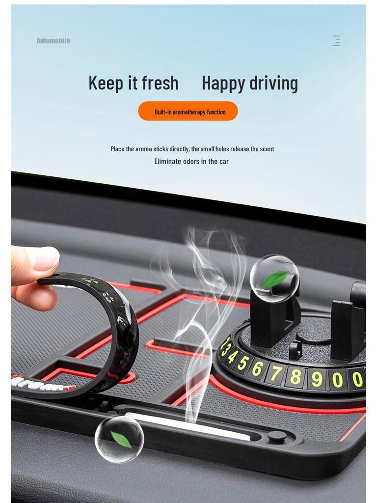 B-28 4v1 Aromaterapeutická protiskluzová podložka na telefon do auta