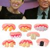 1 Pair Funny Fake Teeth Fangs Cosplay Costume Acssory Party Supplies Halloween Cosplay Humorous Dentures April Fool's Day Gift