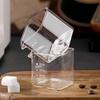 2PCS with Scale Square Measuring Pitcher Transparent Measuring Mini Espresso Cup Milk Cup  Bar Use