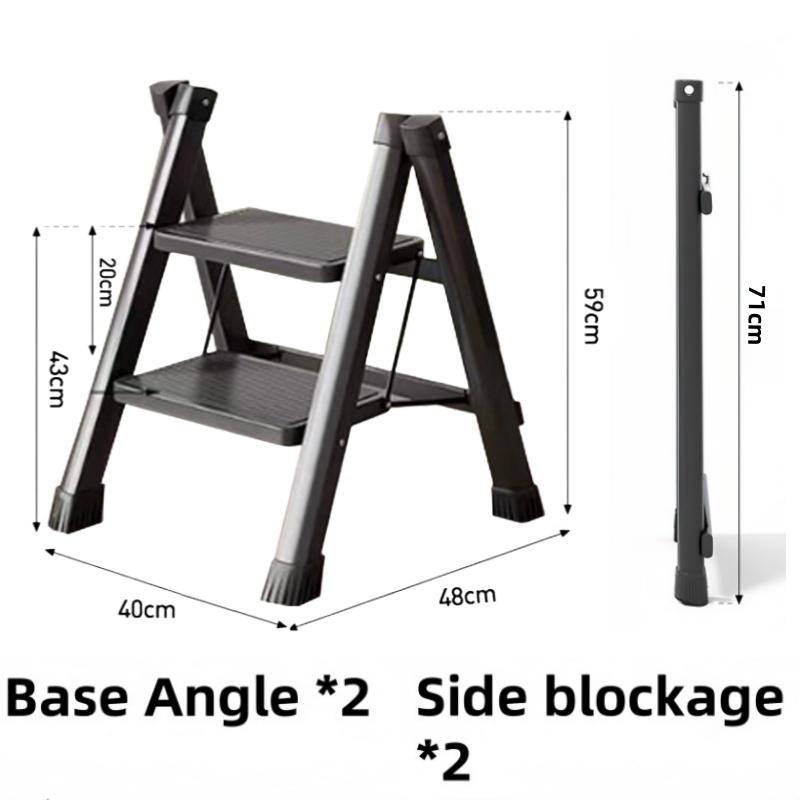 Складная стремянка-табурет для дома, многоцелевая, противоскользящая, безопасная, 2/3 ступени, компактная, легкая, экономичная по пространству
