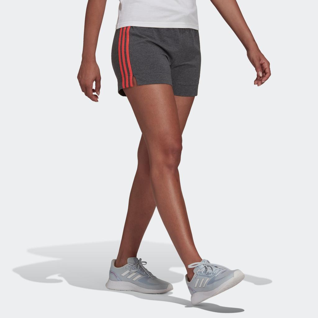 Adidas Essentials Lightweight Sports Series 3-Stripes Shorts Women Shorts Dark-Heather-Grey HD1810