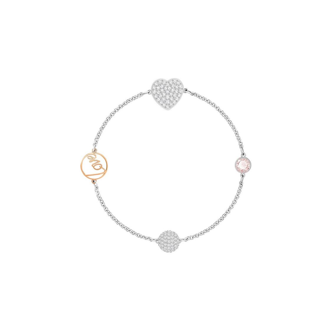 Swarovski Romantic Heart Invisible Magnetic Clasp Bracelet Women bracelet Platinum 5365760 White Gold