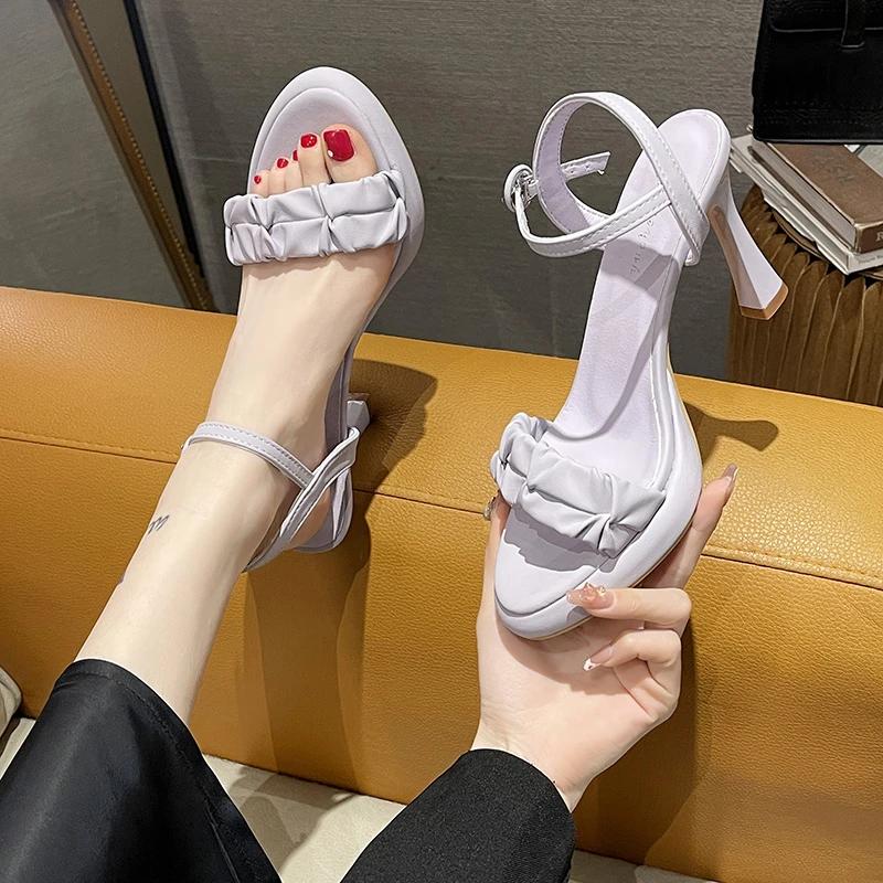 Thick Heel Block Pumps Ladies Shoes Summer 2024 High Heels Sandals for Women Party Weddings Footwear Chunky Heeled The Best Shoe