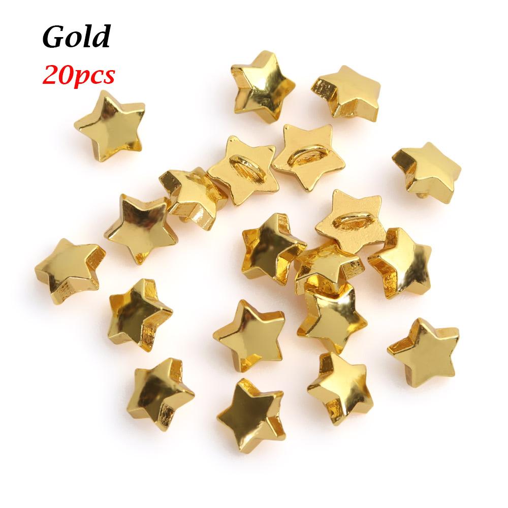 20/40Pcs Mini Metal Button Buckle DIY Doll Clothes Decor Buckle 5mm Star Buckles for Handmade DIY Crafts Sewing Accessories