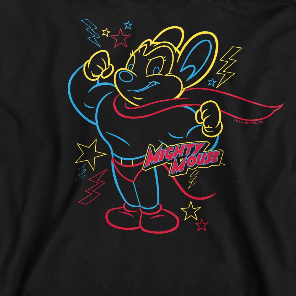 Mighty Mouse Unisex Adult Hero Neon Sweatshirt