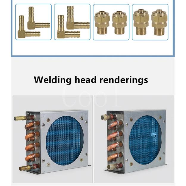 Refrigerator condenser radiator with fan small air-cooled cooling universal copper tube fin-type freezer radiator 120*120 fan