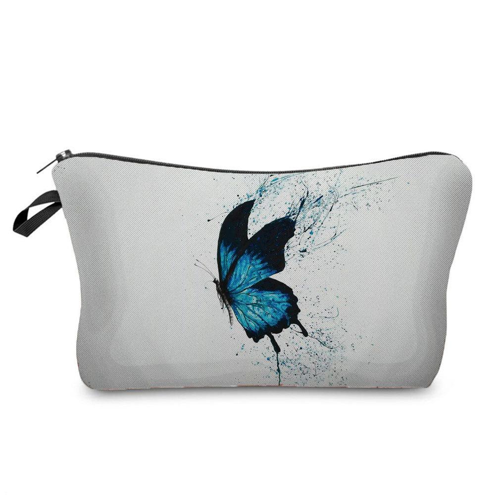 Women Flower Print Cosmetic Bag Toiletries Organize Travel Storage Case 6670