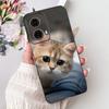 For Motorola Moto G85 Case Silicone Cute Cat Fashion Flowers Painted Back Cover For Motorola G85 Moto G85 Phone Case XT2427-3
