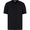 EA7 Letter Logo Printed Crew Neck T-Shirt Men Tops Black 6DPT06-PJFFZ-1200