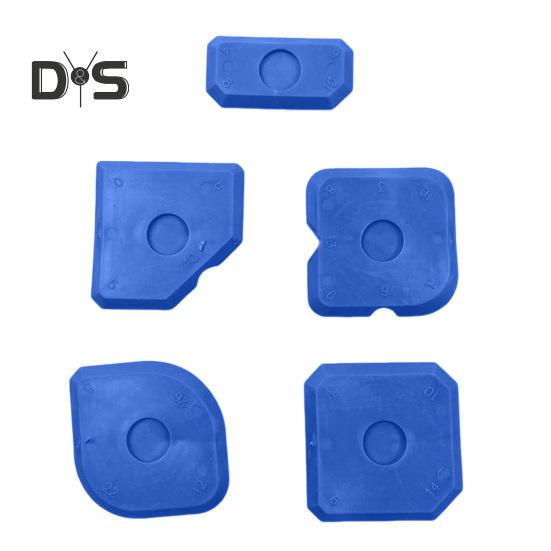 

5 шт./компл. набор инструментов для заделки швов силикона, кухонный, ванная комната, пол, оконный герметик, инструмент для отделки, скребок для затирки, многоразовые инструменты для разглаживания швов герметика синий