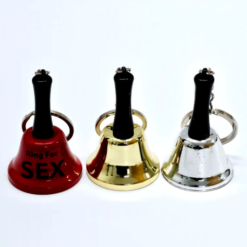 Handbell bell keyring cute doll bag key holder gold