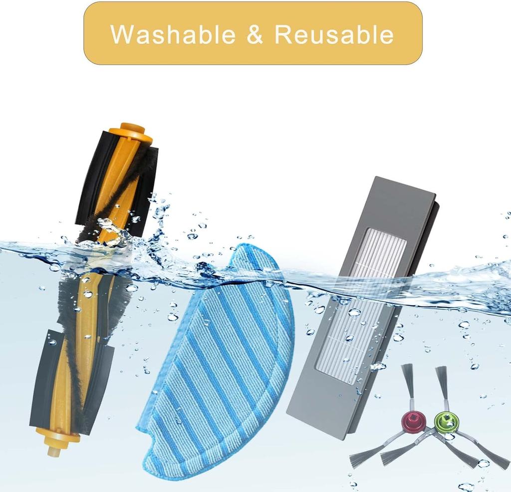 For ECOVACS Deebot T8 AIVI T9 AIVI N8 Pro AIVI N9 N10 N10 Plus Accessories Main Brush, Side Brush, Filter, Dust bag,Hepa Filter