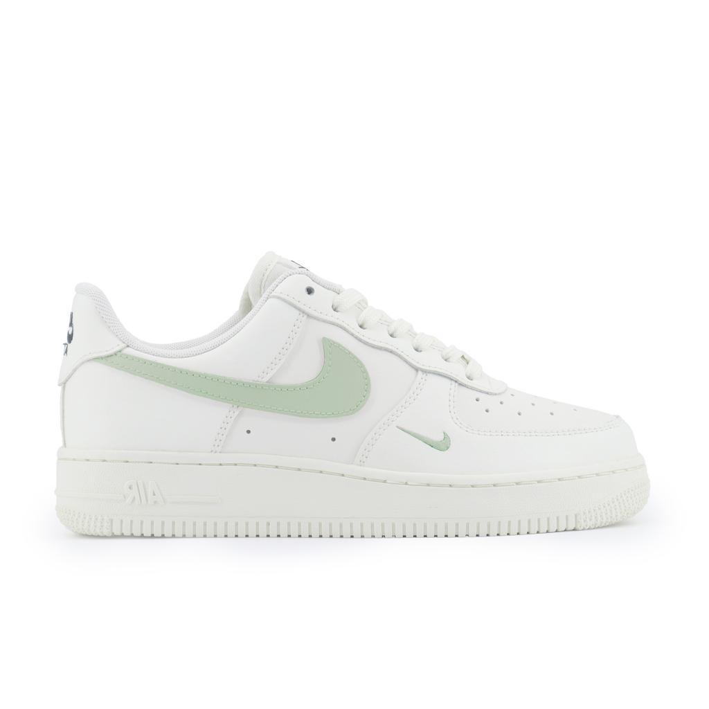 Nike Air Force 1 Leather Slip Resistant Abrasion Resistant Low Top Skateboard Shoes Women's White Green HF1058-133(Team4448-3)