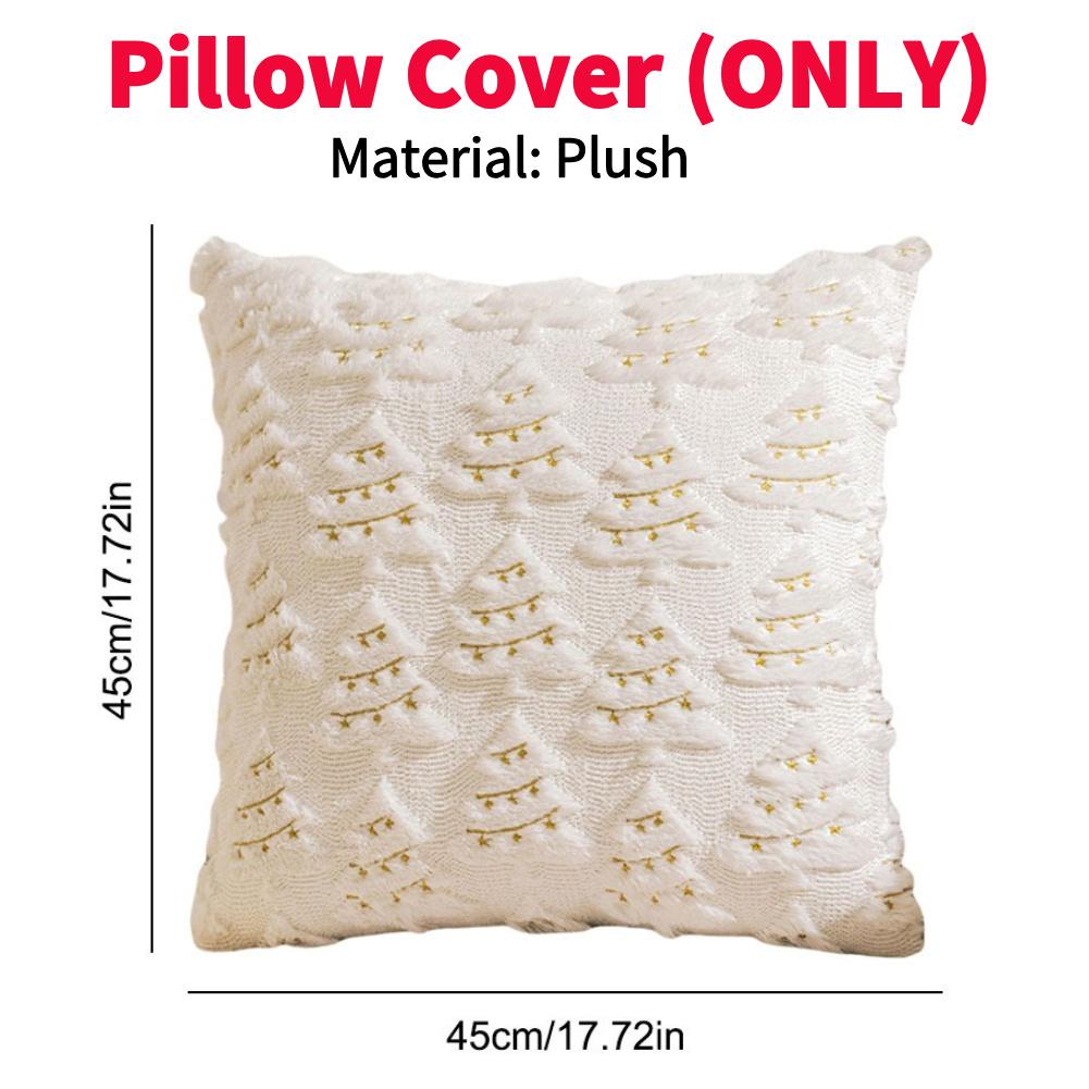 Ghost Pumpkin Pillow Covers 45X45MM Soft Plush Faux Pillow Cover Halloween Decor For Sofa Couch Bed Living Room Easy To Clean