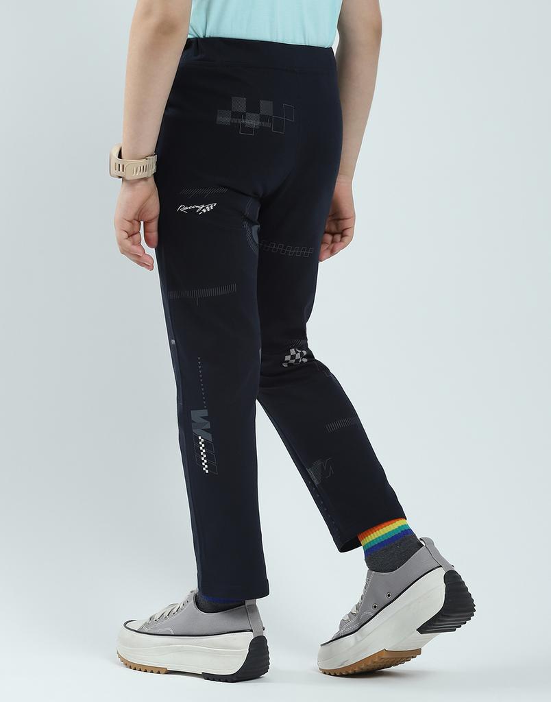 Monte Carlo Boy's Regular Fit Printed Track Pants