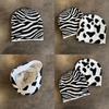 Modern Zebra Knit Cap With High Top Style For Men And Women Warmth And Trendy Autumn Winter Accessory