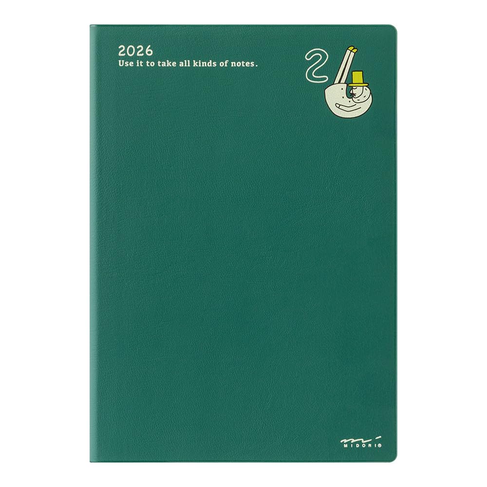 Midori Pocket Old Man 22376006 January Diary, 2026, B6, Weekly, Pattern, (Starts 2026)