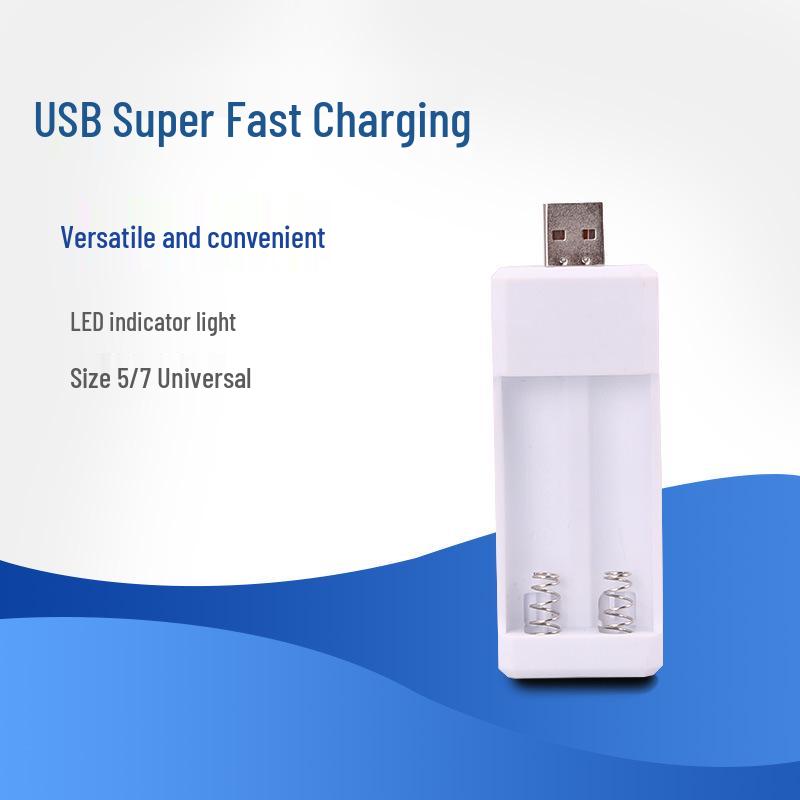 Dual-Slot Battery Charger for AA & AAA Ni-Cd 1.2V: Ideal for Toys, Microphones, and Mice.